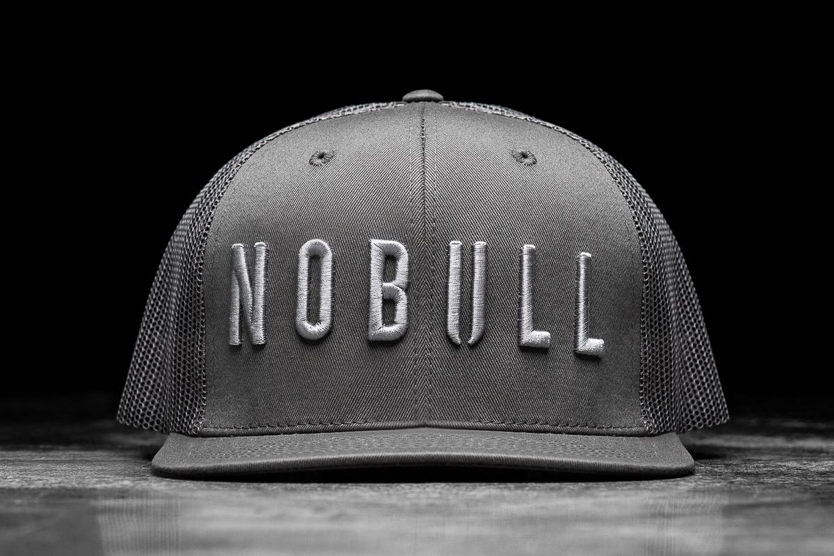 Nobull Flat-Brim Trucker Women\'s Hats Dark Grey | Australia (RF6528)